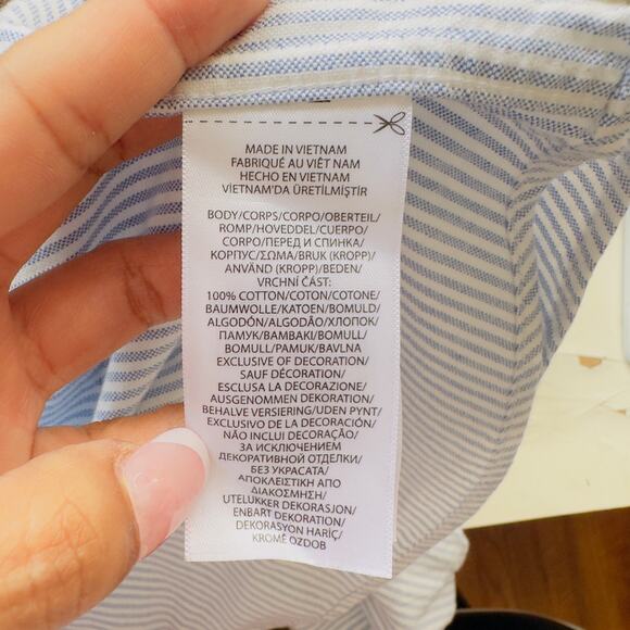 Polo Ralph Lauren Striped Long Sleeve Button Down Shirt Size Medium 10-13 - Picture 14 of 15